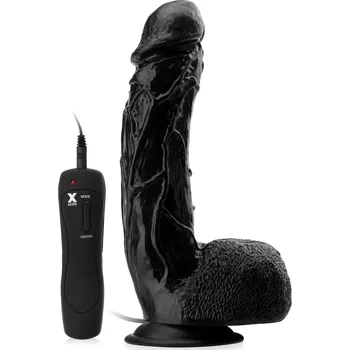 Vibrátor VIBRÁTOR - OHROMNÝ ČERNÝ ČERNOŠSKÝ PENIS S VIBRACEMI - PIKANTNÍ EROTIC