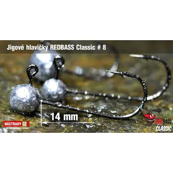Rybářský háček Jigová hlavička REDBASS Classic #8 - 14 mm - #8 - 1,5 g, 5 ks