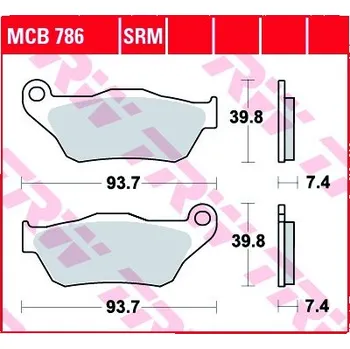 Brzda pro motocykl Přední brzdové destičky TRW / Lucas Yamaha YP 250 R X-Max 2005 - 2009