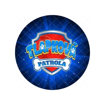 Jedlá dekorace na dort PAW znak česky, VARIANTA Fondánový list 91