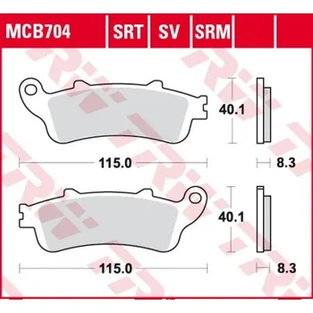 Brzda pro motocykl Přední brzdové destičky TRW / Lucas Honda NSS 250 Forza 2000 - 2004 směs SRM