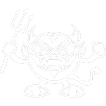 Samolepicí dekorace na vozidlo Ďáblík 1 samolepka na auto - zelená limetka / 10x9 cm