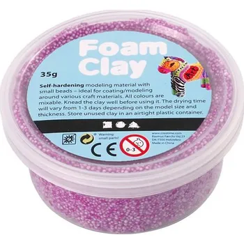 Modelovací hmota Creative Samotvrdnoucí modelovací pěnová hmota Foam Clay NEON FIALOVÁ