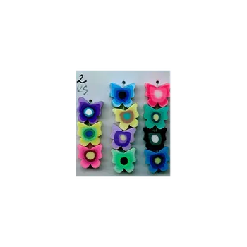 Motýlek Korálek, polymerový motýlek 3ks mix barev L2362, Barva Žlutá L2362