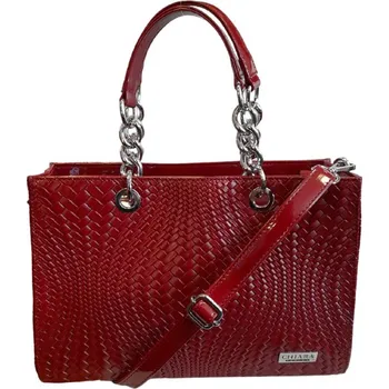 Kabelka Dámská lesklá kabelka Chiara - červená I5009 ALMA Lak 149