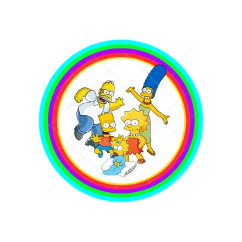 Jedlá dekorace na dort SIMPSONOVI tančí, VARIANTA Jedlý papír 1046