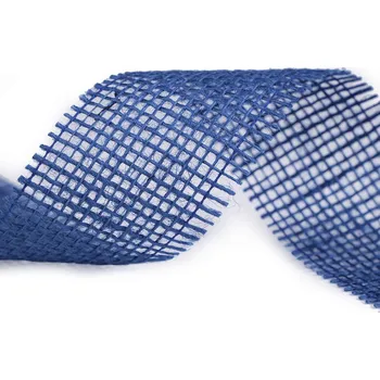 Stuha Pro Háčkování Jutová stuha modrá 55mm