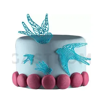 Výroba svíčky Silikonová podložka na krajky, ptáčci 80x400x1 mm | SILIKOMART, TRD13 Birds