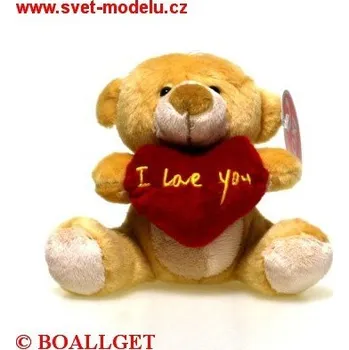 Vánoční dekorace AXIOM MEDVÍDEK HNĚDÝ SE SRDCEM 13cm 461046