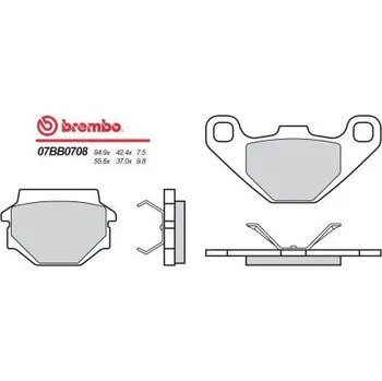 Motodíl Zadní brzdové destičky Brembo KTM 125 EGS 1993 - 1993 směs TT