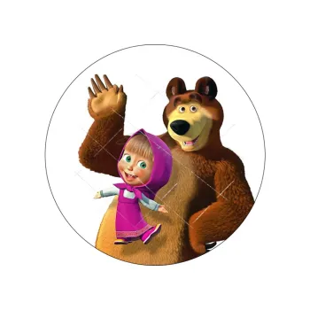 Jedlá dekorace na dort MÁŠA A MEDVĚD bílá, VARIANTA Jedlý papír 940