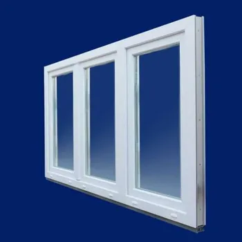 Okno Bílé trojkřídlé okno 240x130 cm (2400x1300 mm)