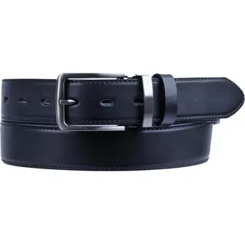Módní doplněk Pánský kožený společenský pásek 35-020-2-60 černý 95 cm