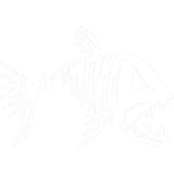 Samolepicí dekorace na vozidlo Samolepka na auto - Kostra ryby 1 - hnědá / 10x7 cm