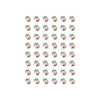 Jedlá dekorace na dort DUHOVÝ JEDNOROŽEC s42