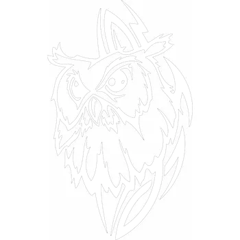 Samolepicí dekorace na vozidlo Sova 2 samolepka na auto - zelená tmavá / 5x8 cm