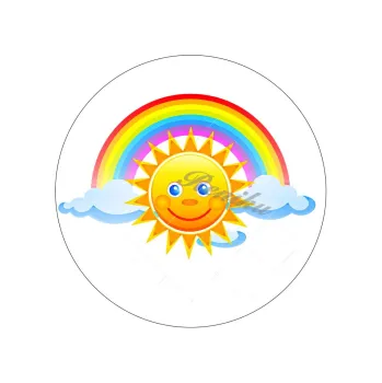 Jedlá dekorace na dort DUHA A SLUNÍČKO, VARIANTA Jedlý papír 873