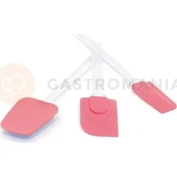 Stolní podložka Sada 3 silikonových špachtlí 245, 260, 255 mm, růžová barva | SILIKOMART, ACC 029 Spatole