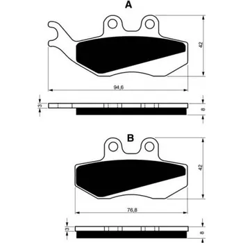 Brzda pro motocykl Přední brzdové destičky Goldfren Rieju MRX 50 2004-2009 směs AD