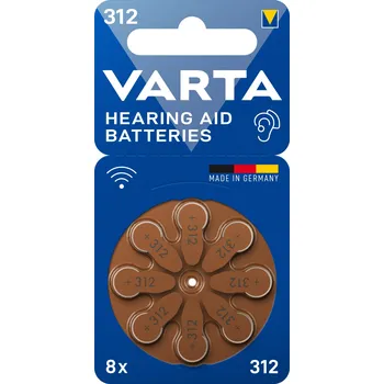 Článková baterie Varta Hearing Aid Batteries 312 8 ks