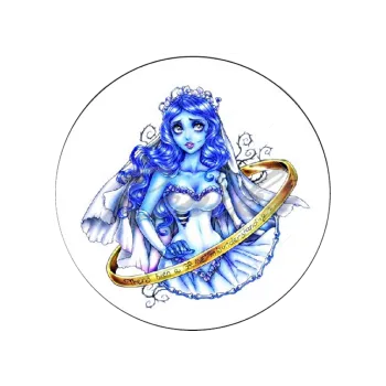 Jedlá dekorace na dort MODRÁ NEVĚSTA, VARIANTA Jedlý papír 195