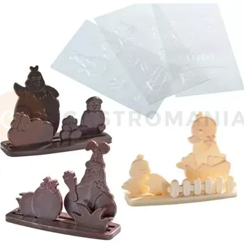 Čokoládová tyčinka Forma na čokoládu - 3 Formy, 110 mm - 20-S2010 | MARTELLATO, Choco Light