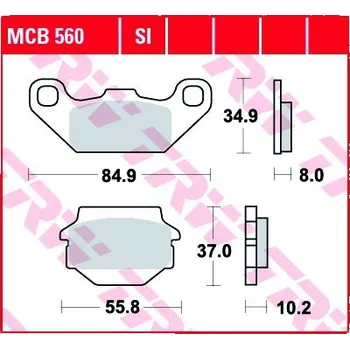 Brzda pro motocykl Zadní brzdové destičky TRW / Lucas Yamaha TDR 125 1991 - 1992 směs SI