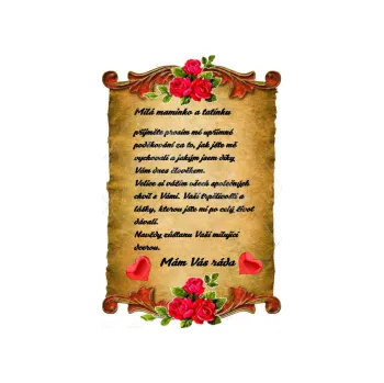 Jedlá dekorace na dort RODIČŮM, VARIANTA Jedlý papír 1199