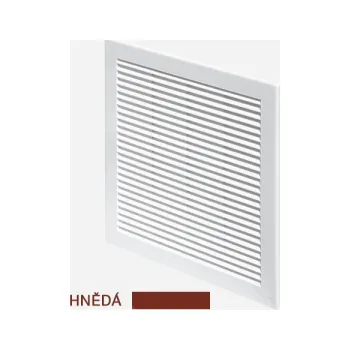 Větrací mřížka Den Braven - Mřížka větrací se síťovinou, 250 mm x 250 mm, plastová, hnědá VE1103