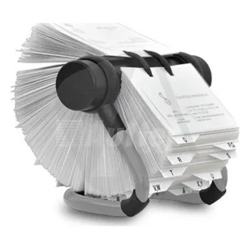 Vizitkář Auttep, spol. s r.o. Rotační pořadač na vizitky AV-225 Rotacard ® - světle šedá barva