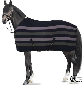 Deka pro koně Odpocovací deka Horze -WILTON- - Fialová/Tmavě modrá/Šedá - 155cm