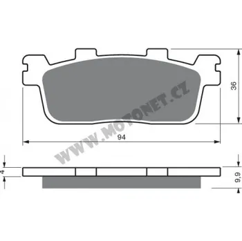Brzda pro motocykl Zadní brzdové destičky Goldfren Kymco Xciting 500 2007-2014 směs AD