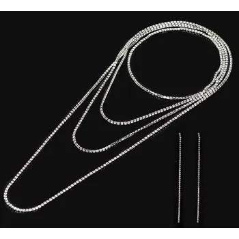 Souprava šperků B-TOP Módní souprava s krystaly Druh barvy: Stříbrná