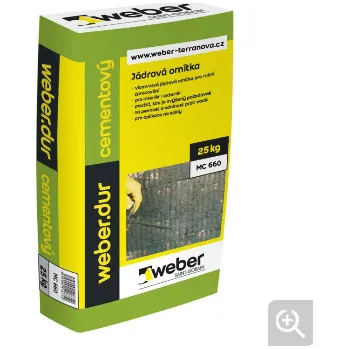 Omítka WEBER dur cementový - jádrová omítka 4mm