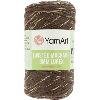 Příze YarnArt Twisted Macrame Lurex 769 zlatá čokoláda