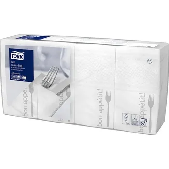 Papírový ubrousek Tork 13662 Ubrousky Tork, skládané Advanced na příbory, potisk Bon Appétit, 3 vrstvy, 200 ks