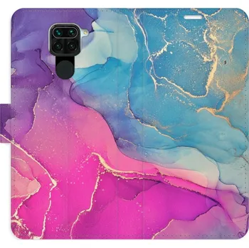 Pouzdro na mobilní telefon Flipové pouzdro iSaprio - Colour Marble 02 - Xiaomi Redmi Note 9