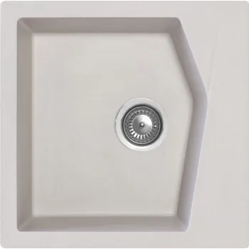 Nerezový dřez Metalac Inko Metalac Inko, dřez X LINEA 50 Grafit šedá dřez, otvor pro baterii, 500 x 500 mm, průměr 90 mm pro sifon