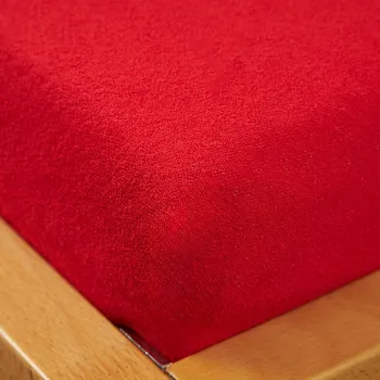 Prostěradlo Tegatex Froté prostěradlo - Červená Velikost: 180*200 cm