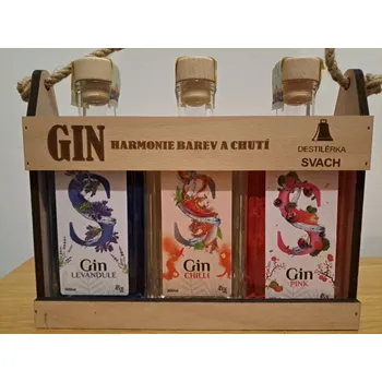 Gin Svach Dárková sada 3x GIN 0,2 l