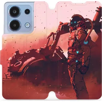 Pouzdro na mobilní telefon Flipové pouzdro Mobiwear - Xiaomi Redmi Note 13 4G - MA09S Průzkumník s červeným vozítkem (Knížkové flip pouzdro, obal, kryt na mobil Xiaomi Redmi Note 13 4G - MA09S Průzkumník s červeným vozítkem, materiál Umělá kůže + TPU - ochrana 360°, stojánek,)