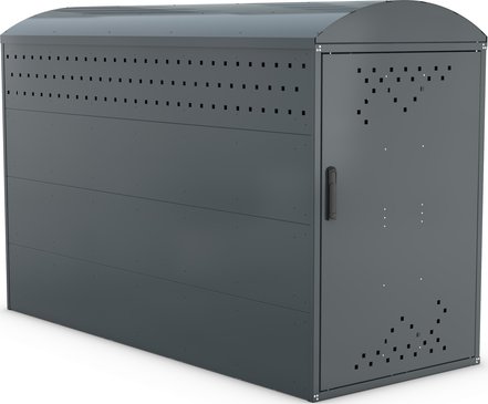 Garáž Bikebox, z ocelového plechu, na jízdní kola a elektrokola, (ŠxHxV) 850 x 2050 x 1350 mm