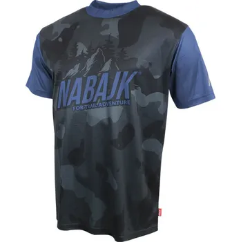 cyklistický dres Nabajk Kubba men jersey short sleeve black camo/dark blue M