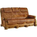 PYKA Kožený trojsed Cezar II rozkládací