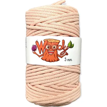 Příze Woody 5 mm - Světle růžová