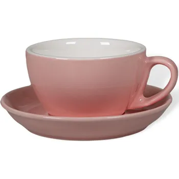 Biebri šálek s podšálkem, 190ml, set 4 ks, růžová