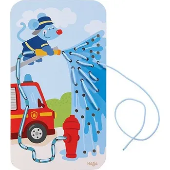 Dřevěná hračka Haba Provlékací hra hasič