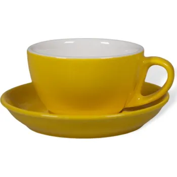 Biebri šálek s podšálkem, 190ml, žlutá