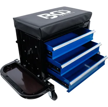 Dílenské montážní lehátko BGS Pojízdné dílenské sedátko, se 3 zásuvky