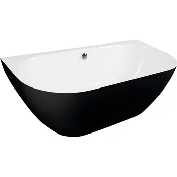 Vana PAGODA vana litý mramor 170x85x58cm, černá/bílá